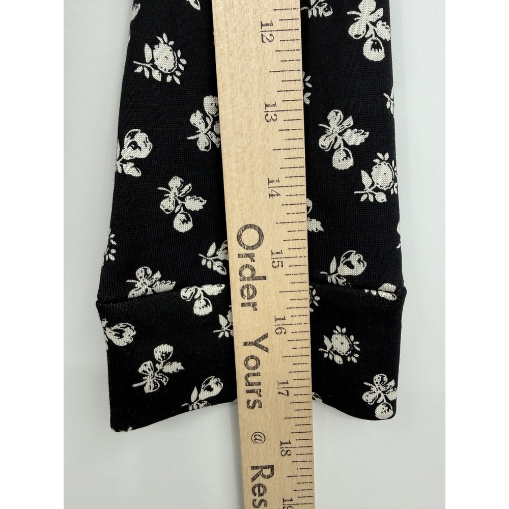 Diane von Furstenberg Wrap Dress Womens 2 Black Floral 100% Silk 3/4 Sleeve - Picture 6 of 9